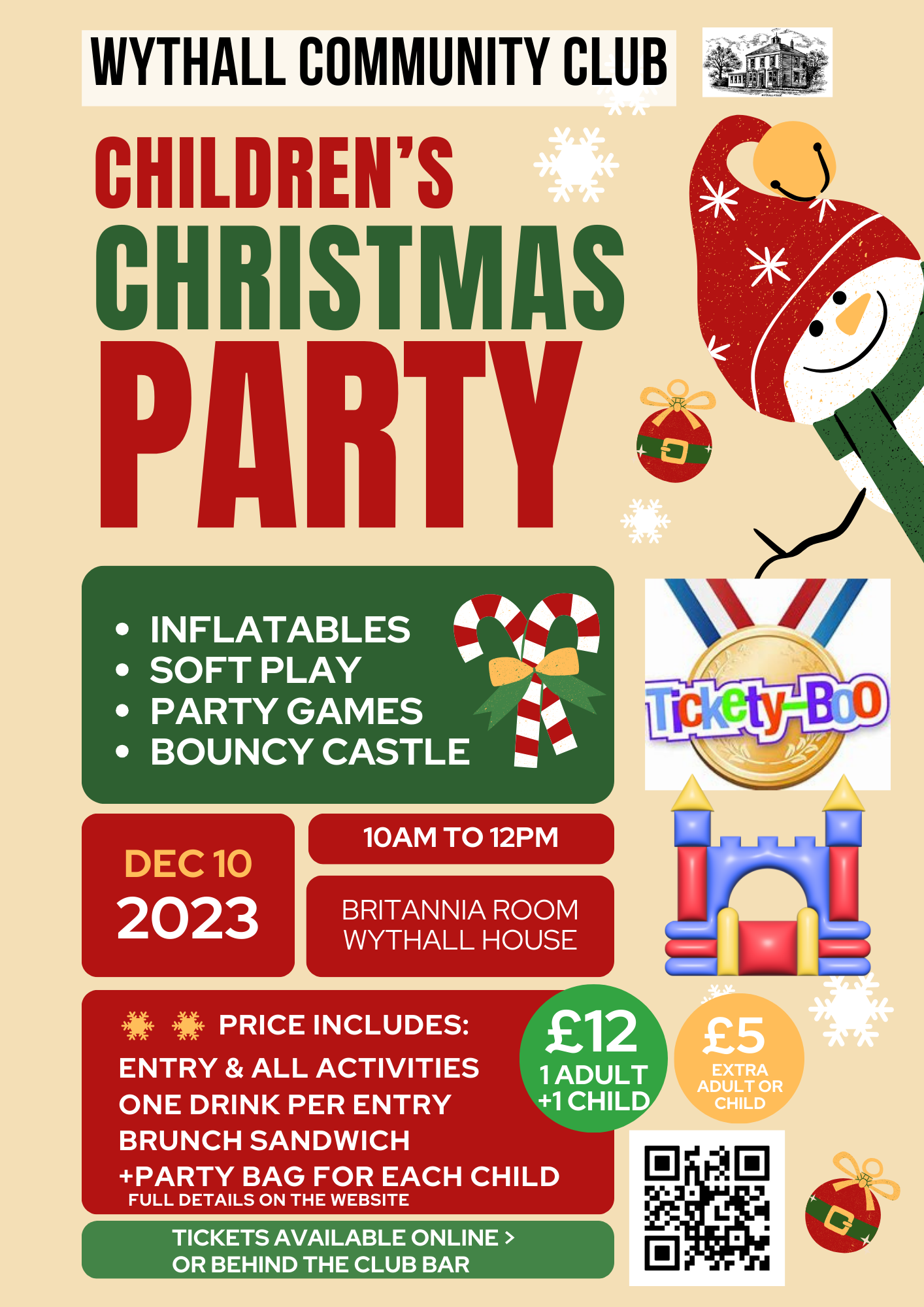 Children's Christmas Party 10th December 10am-12pm