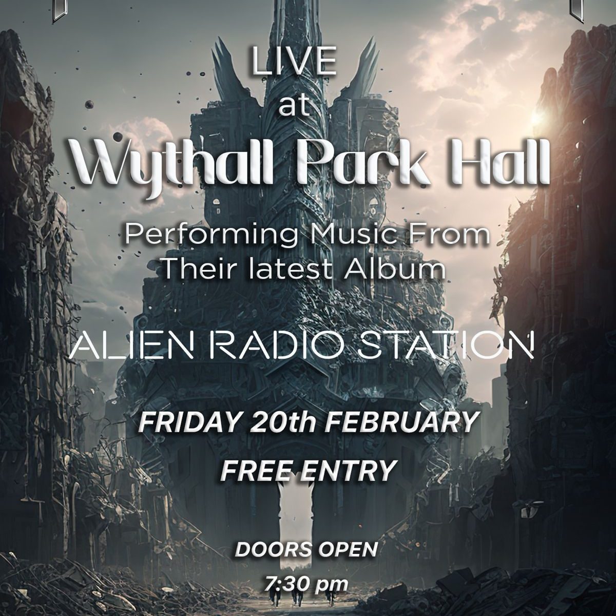 Free Music Friday Featuring Tokyo Storm in Park Hall, Wythall Park. 7.30pm on Fri 20 Feb 2026.