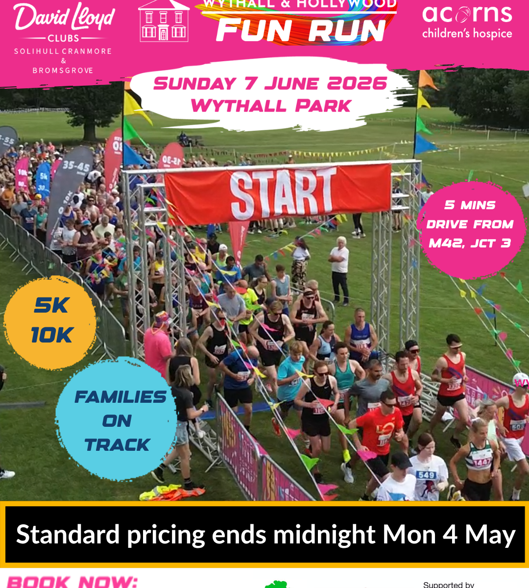 Wythall and Hollywood Fun Run 7 June 2026