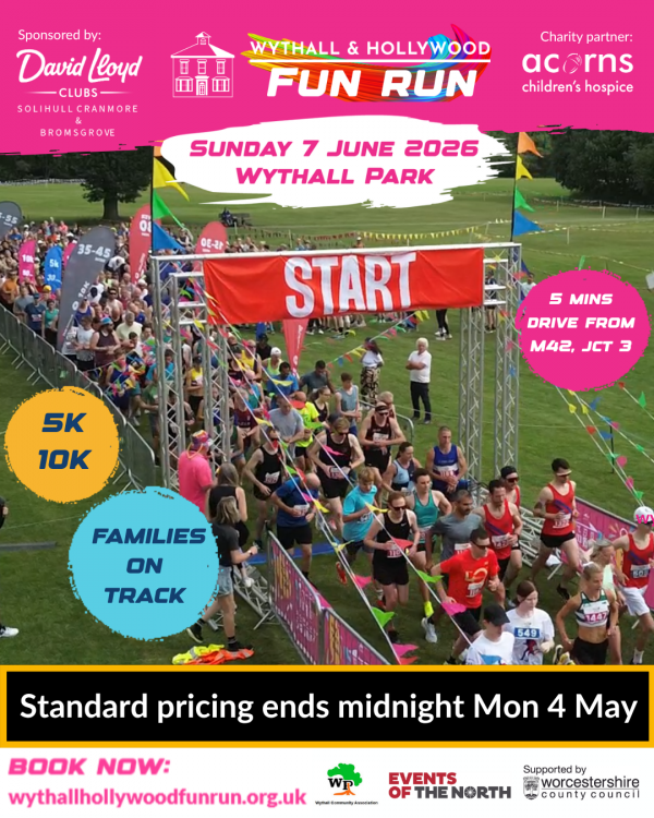 Wythall and Hollywood Fun Run 7 June 2026