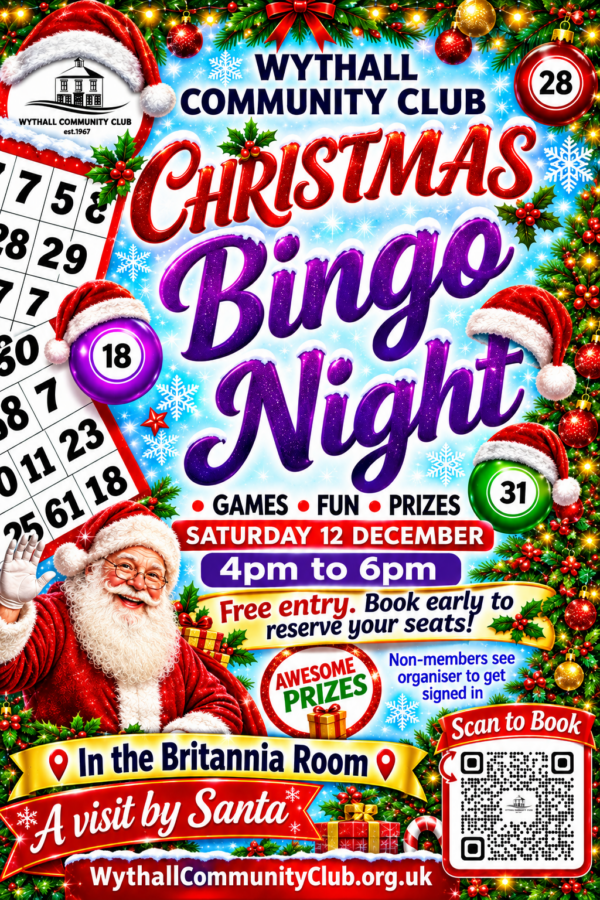 Christmas Family Friendly Bingo 12 Dec 2026