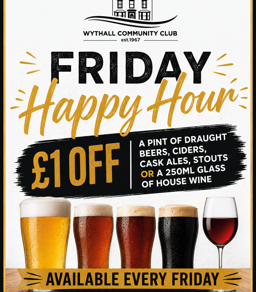 Friday Happy Hour 6pm-7pm