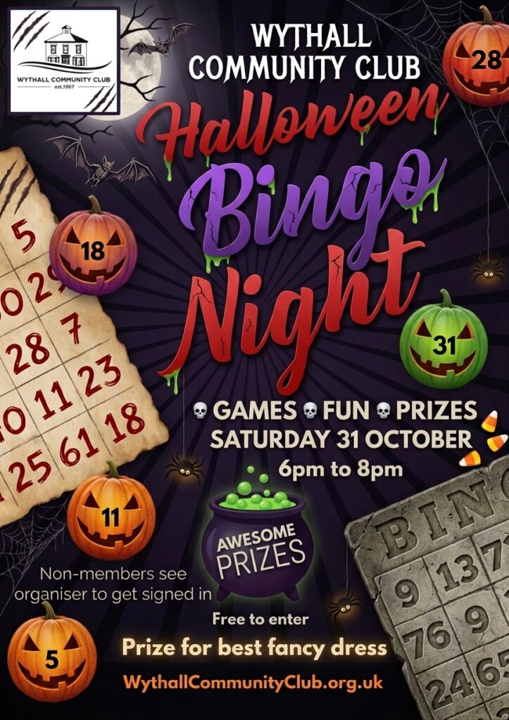 Halloween Family Friendly Bingo Night 31 Oct 2026